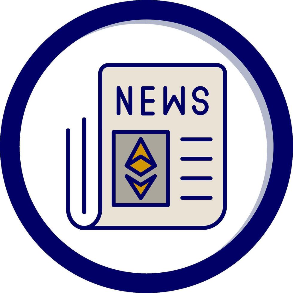 Ethereum News Vector Icon