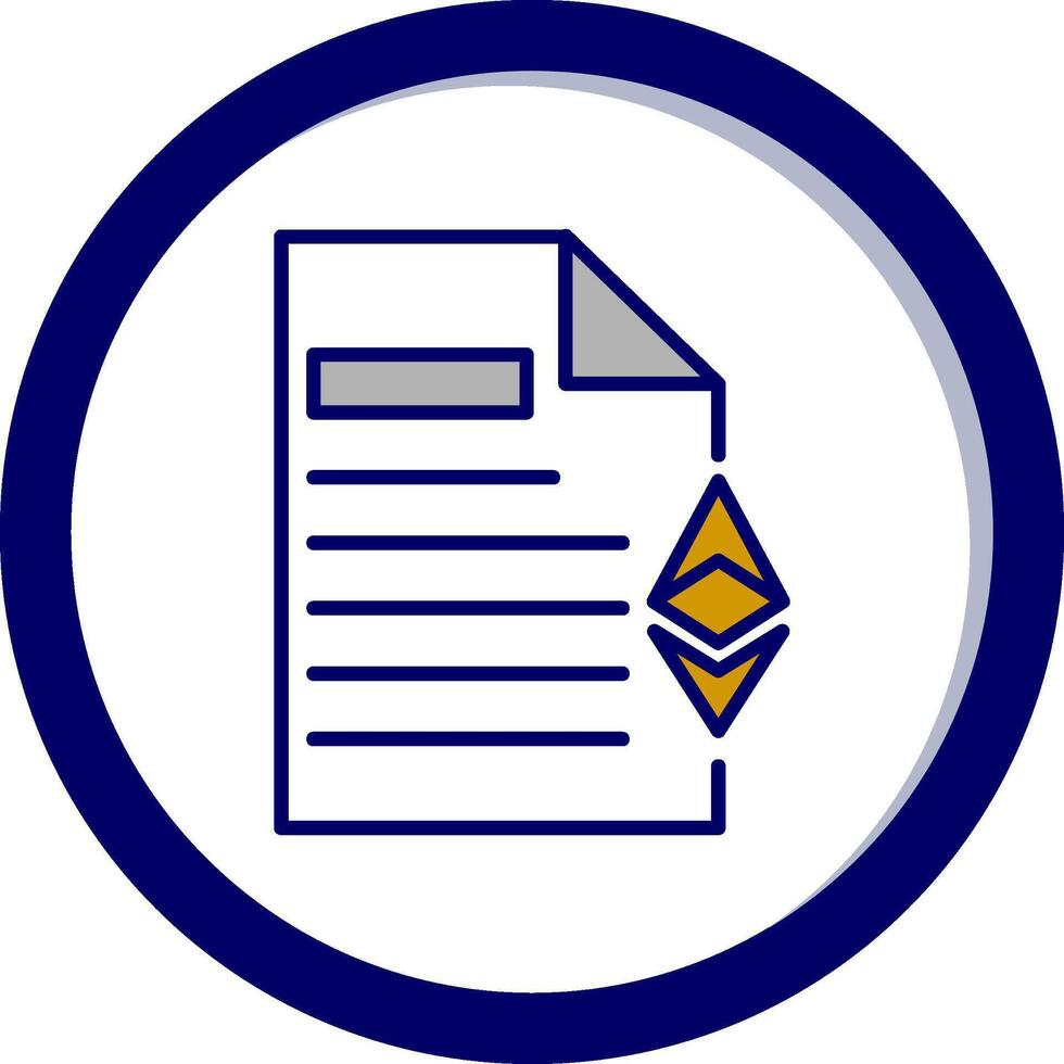 Ethereum Document Vector Icon