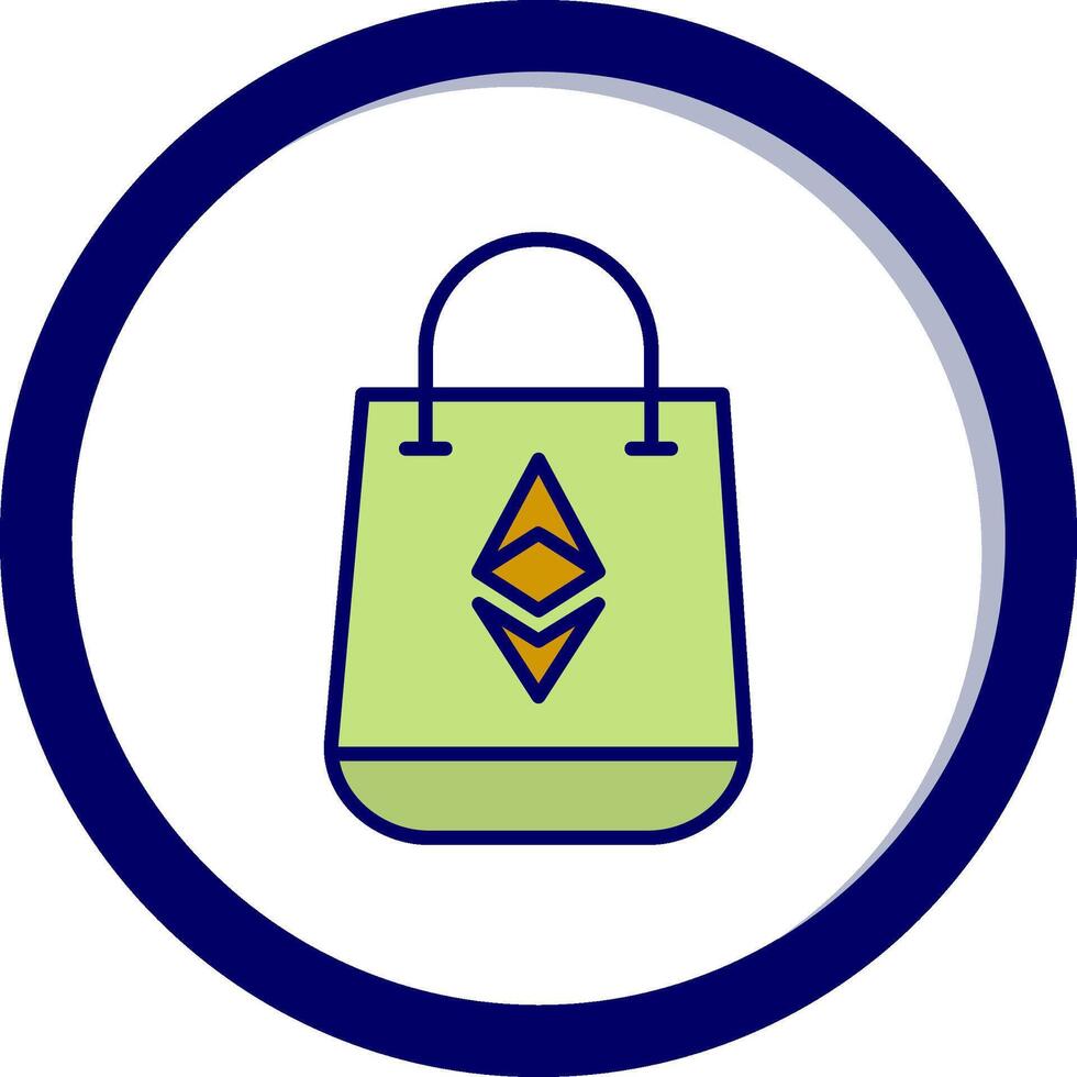 icono de vector de bolsa de compras