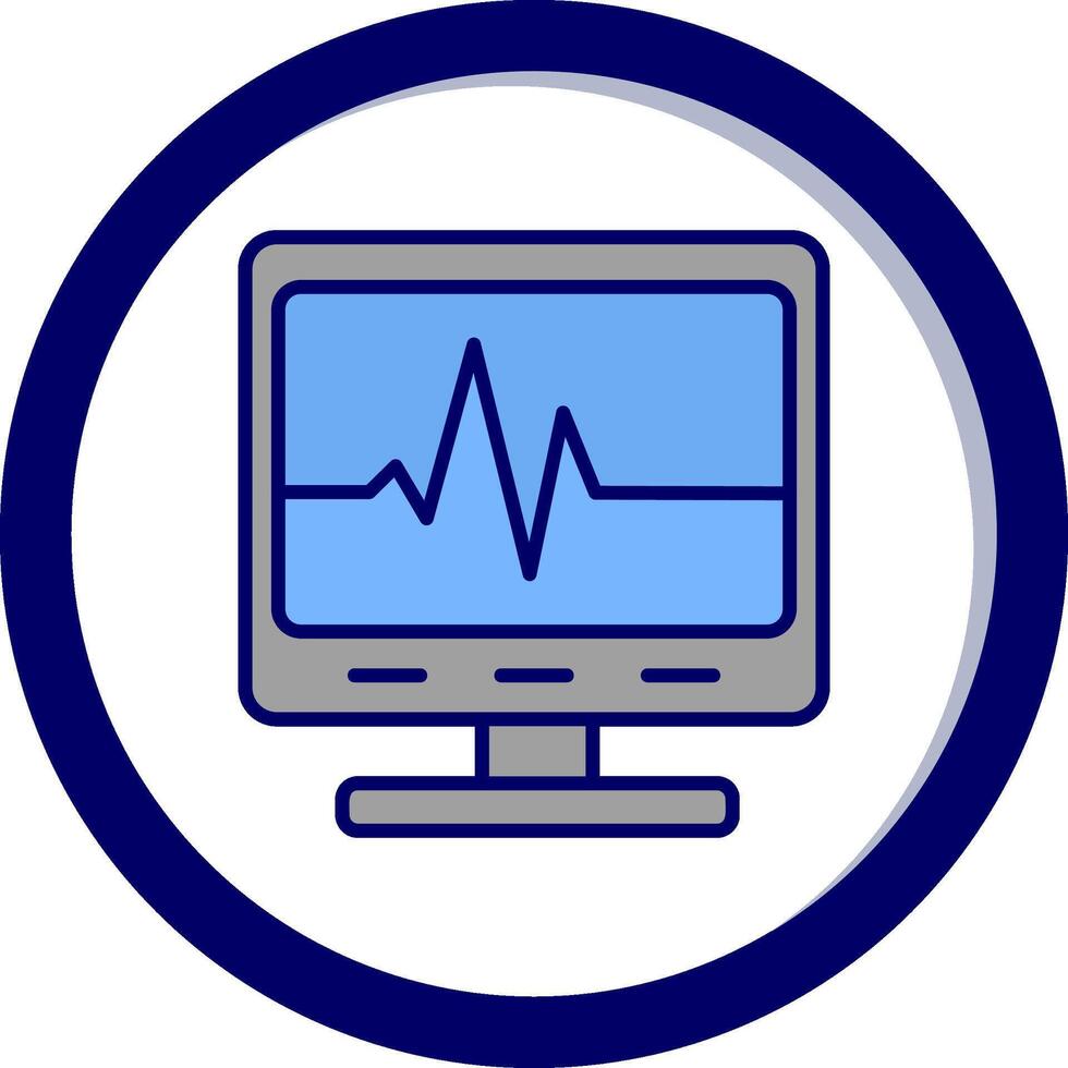 Ecg Reading Vector Icon