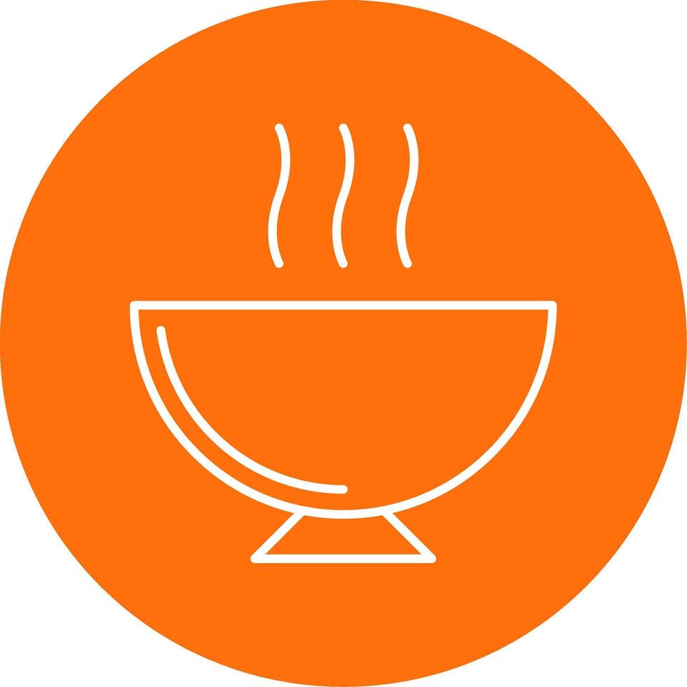Soup Line Circle color Icon vector
