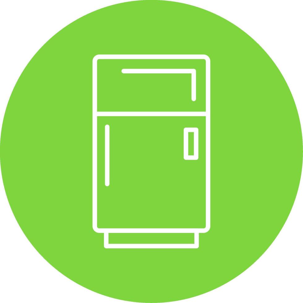 Fridge Line Circle color Icon vector