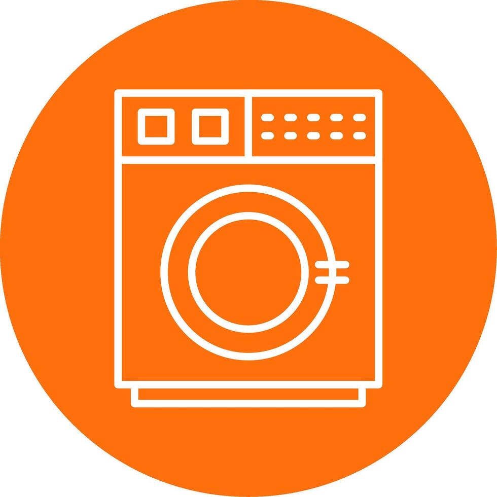 Washing Machine Line Circle color Icon vector