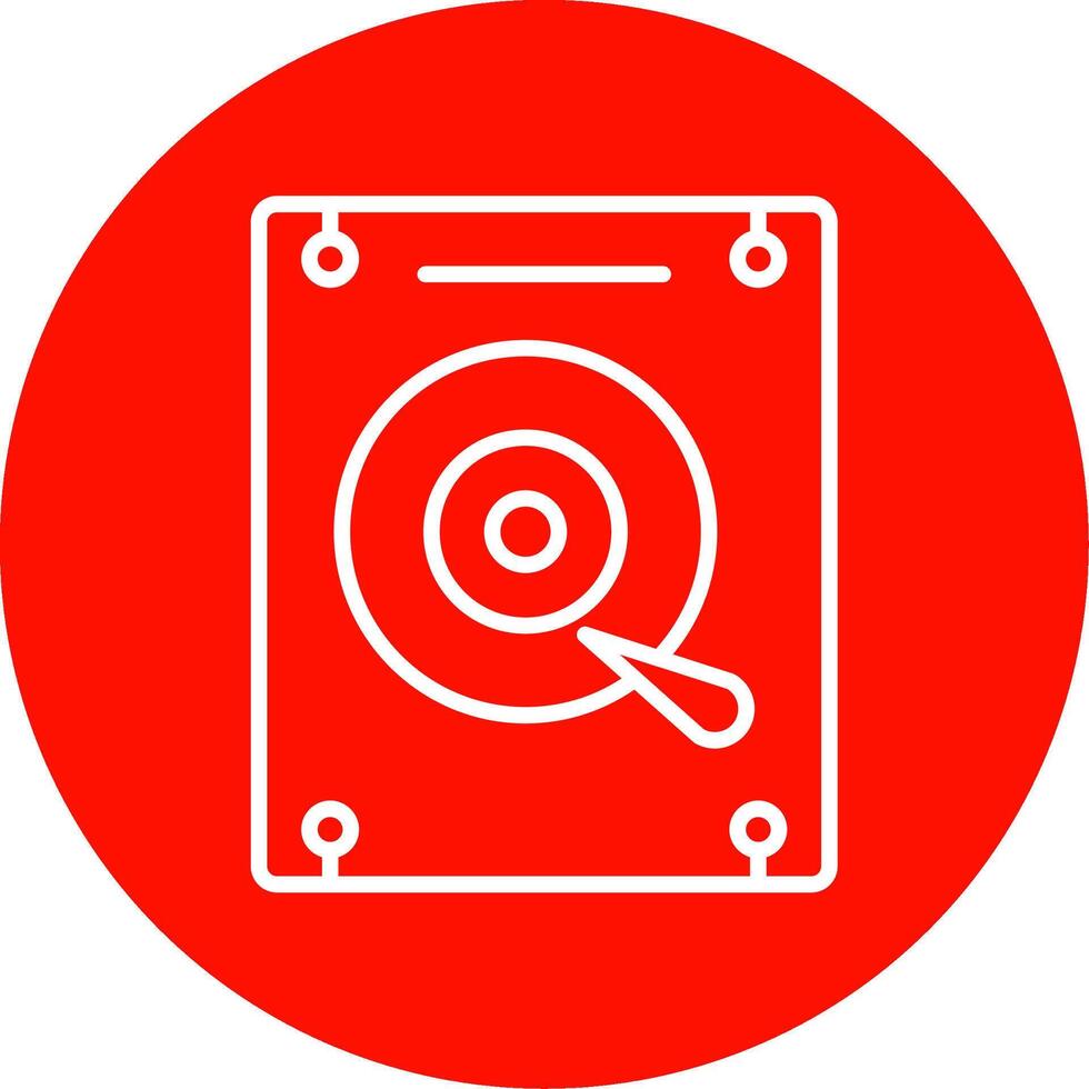 Hard Disk Line Circle color Icon vector