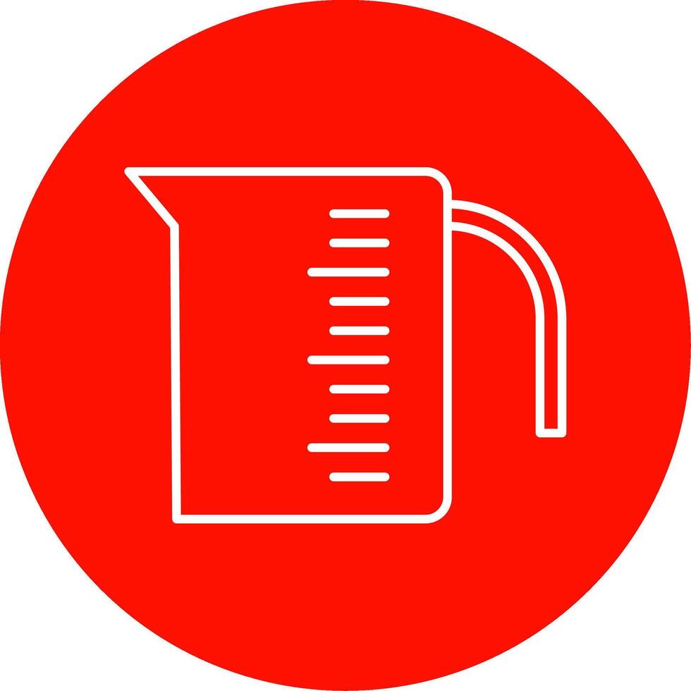 Measuring Cup Line Circle color Icon vector