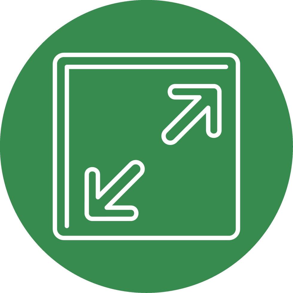 Resize Line Circle color Icon vector