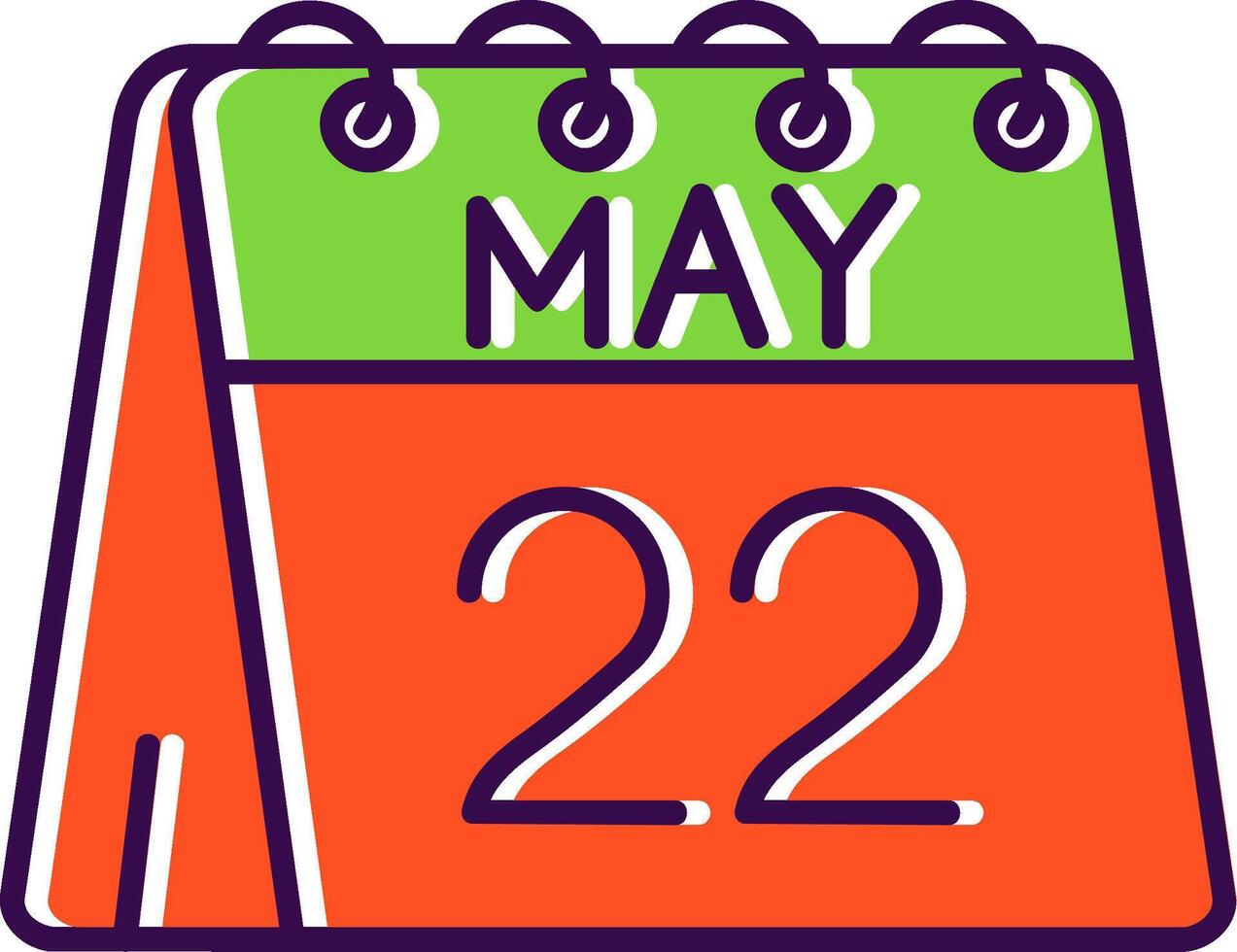 22nd of May Filled Icon vector