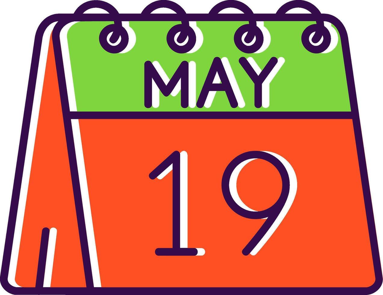 19th of May Filled Icon vector