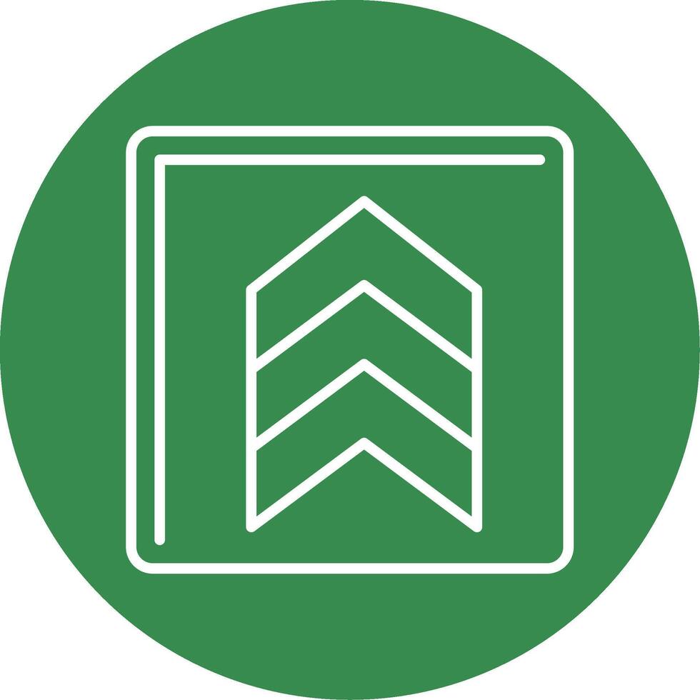 Up Chevron Line Circle color Icon vector
