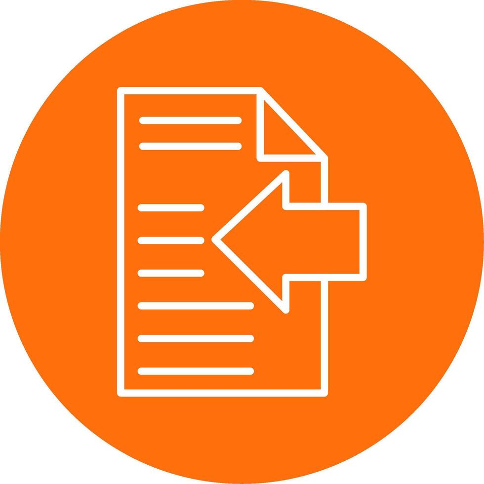 Import Line Circle color Icon vector