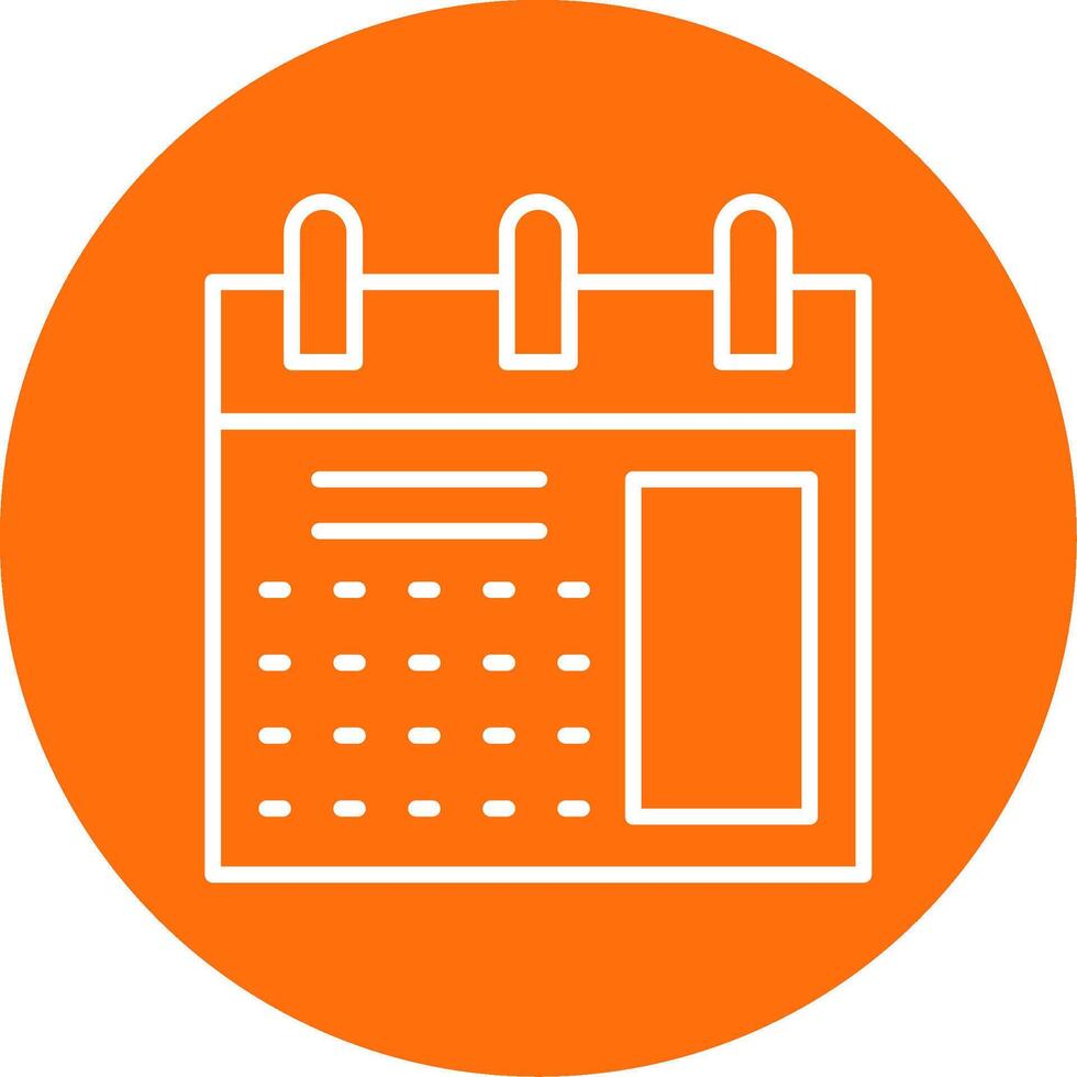 Agenda Line Circle color Icon vector