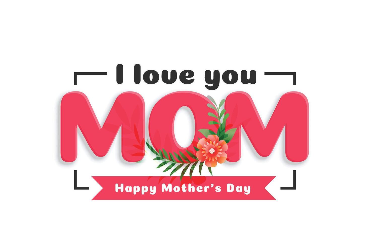 mother's day love greeting background vector