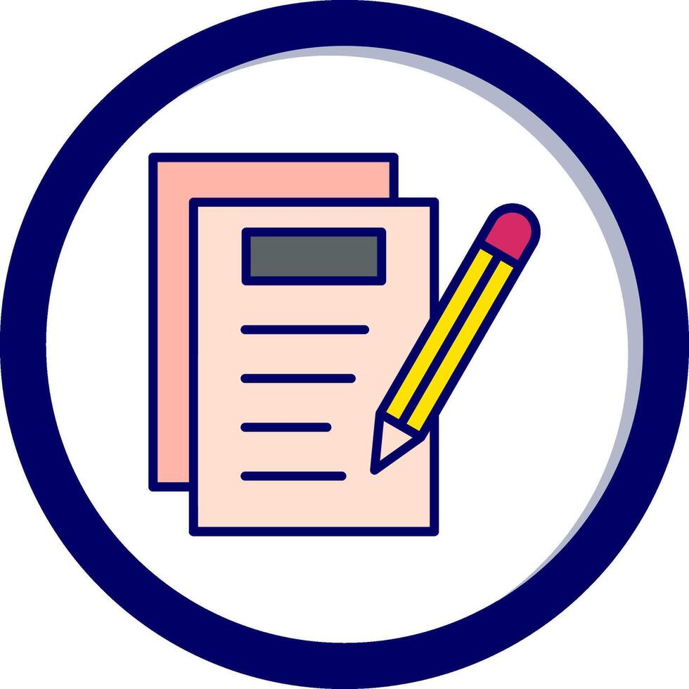 Notes Writing Vector Icon