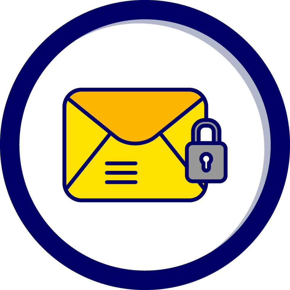 Email Encrypted Vector Icon