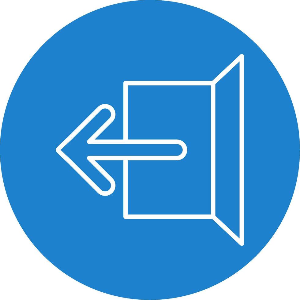 Logout Line Circle color Icon vector