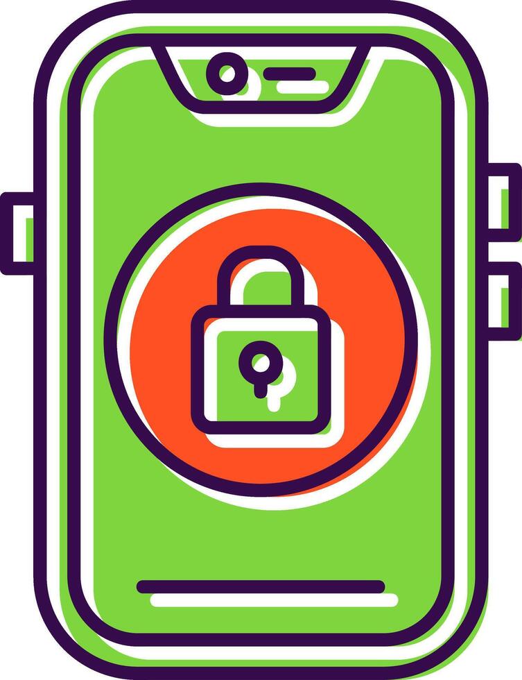 Lock Filled Icon vector