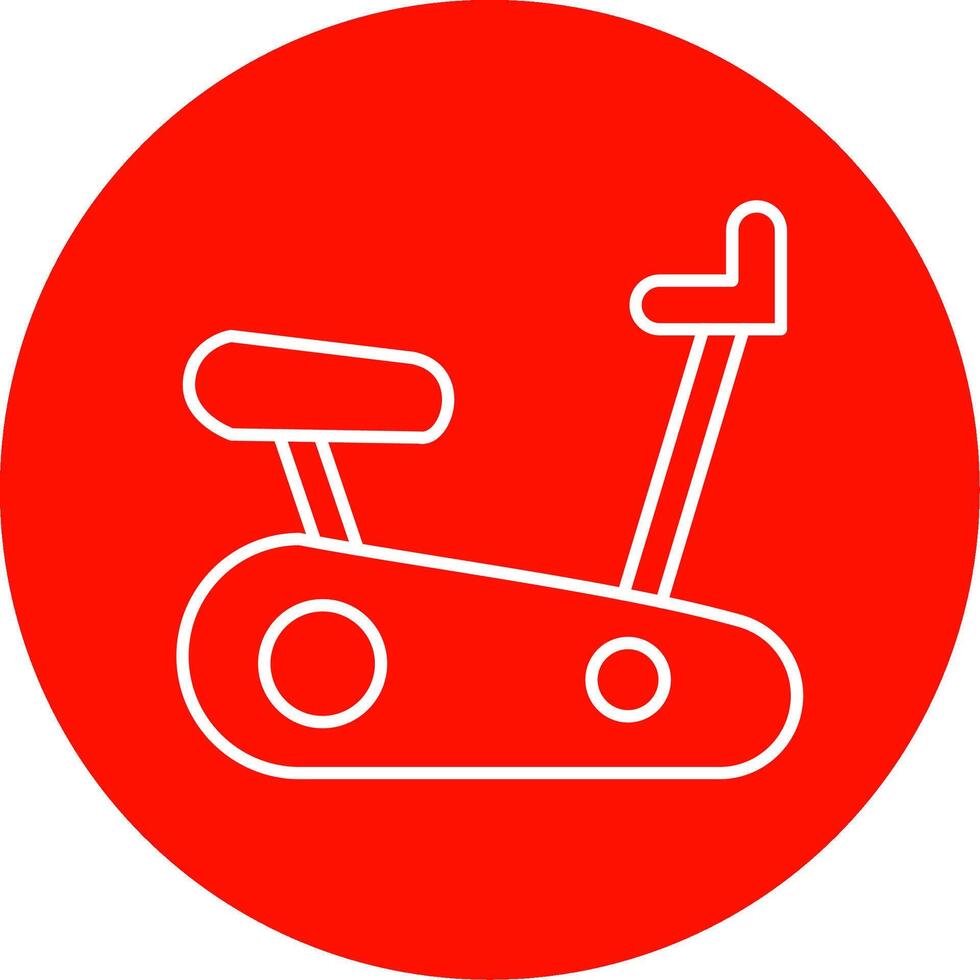 hacer ejercicio bicicleta línea circulo color icono vector