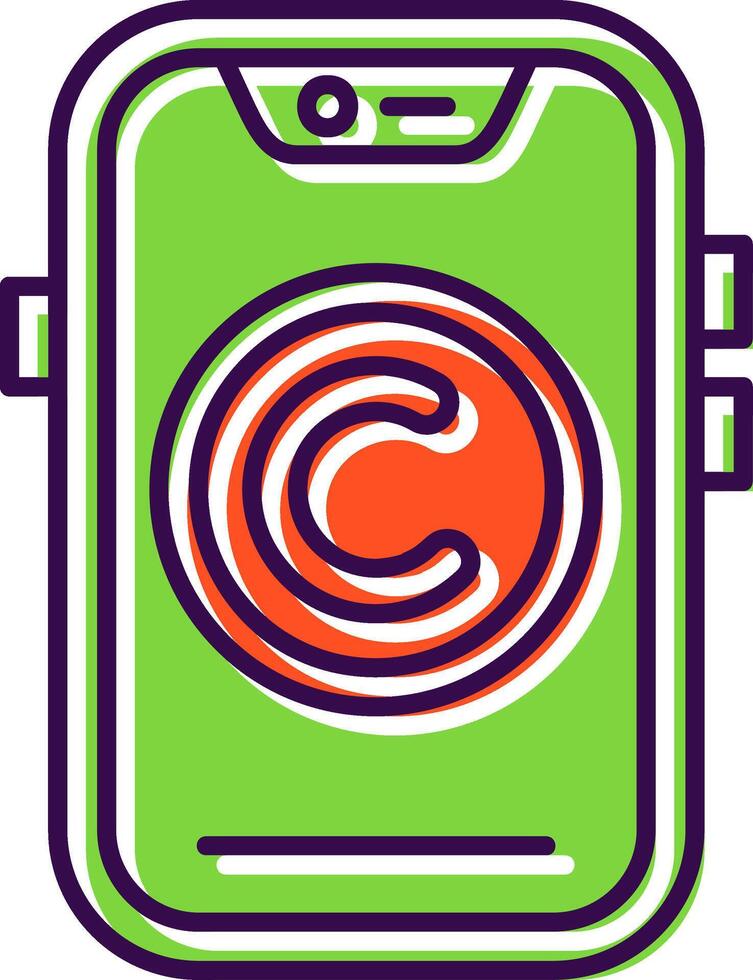 Copyright Filled Icon vector