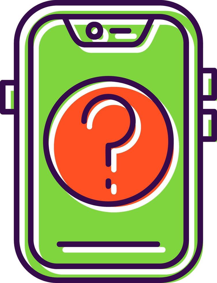 Question Filled Icon vector
