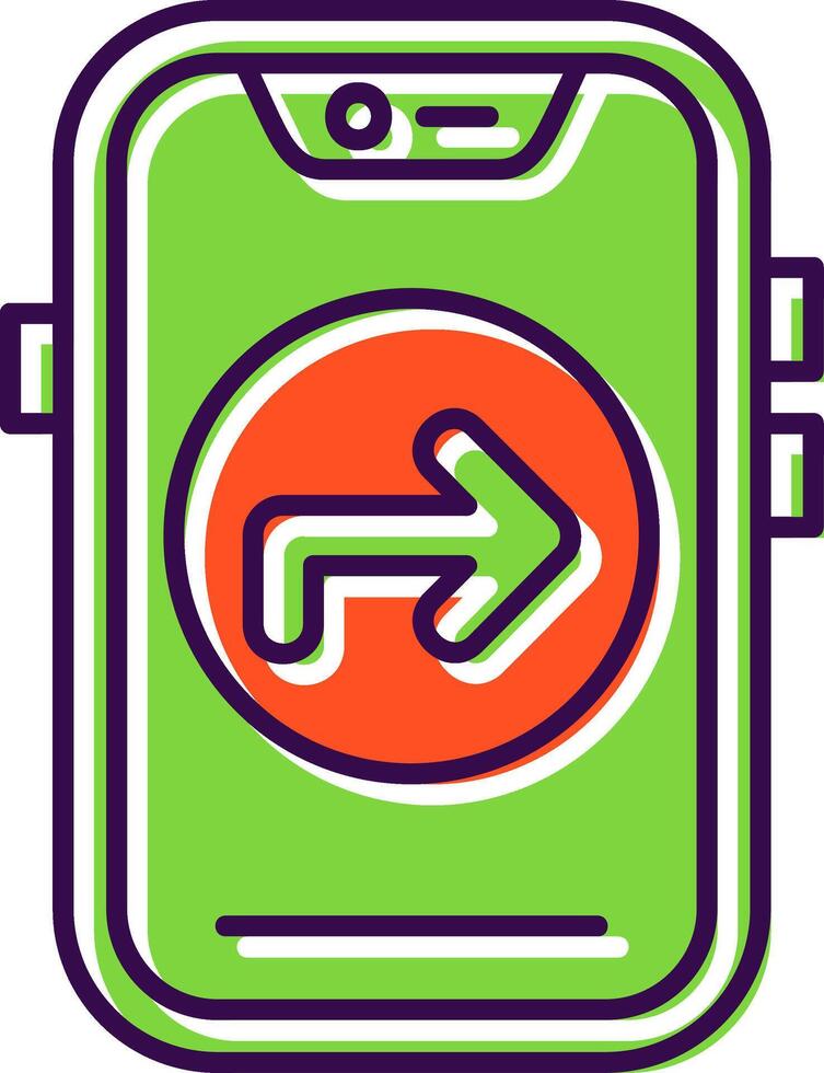 Direction Filled Icon vector