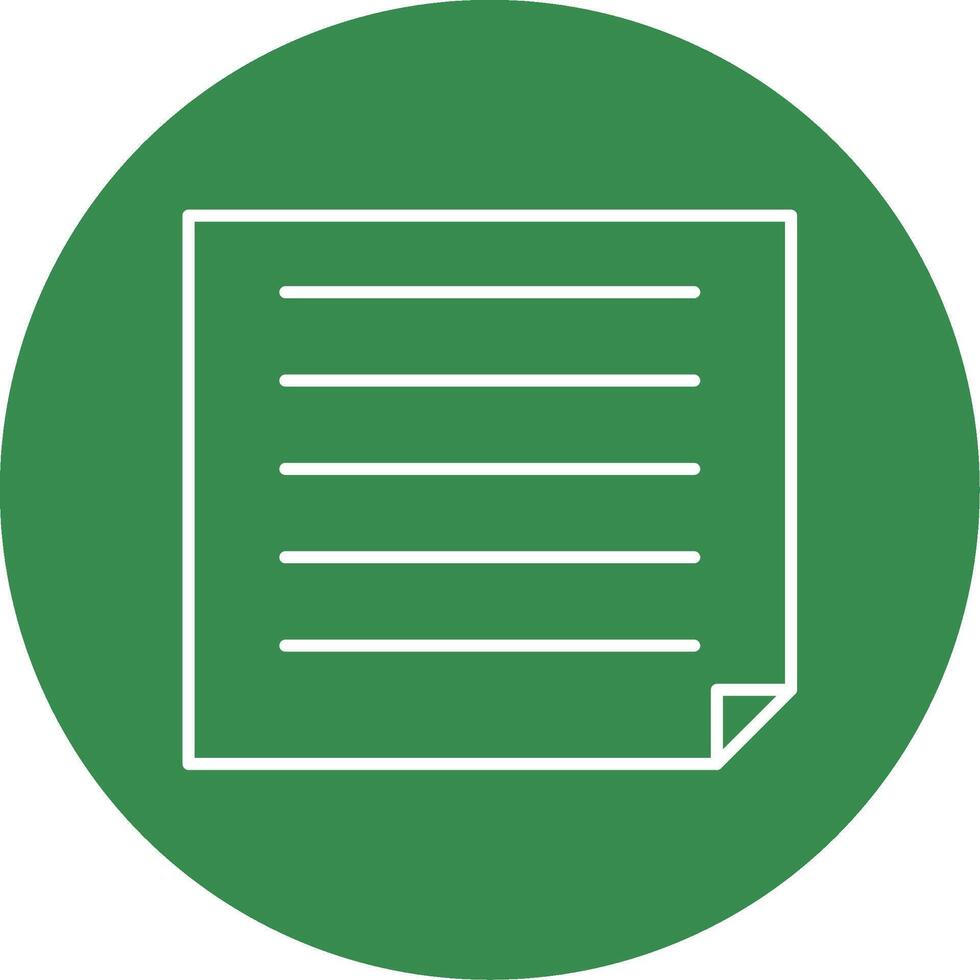 Post It Line Circle color Icon vector