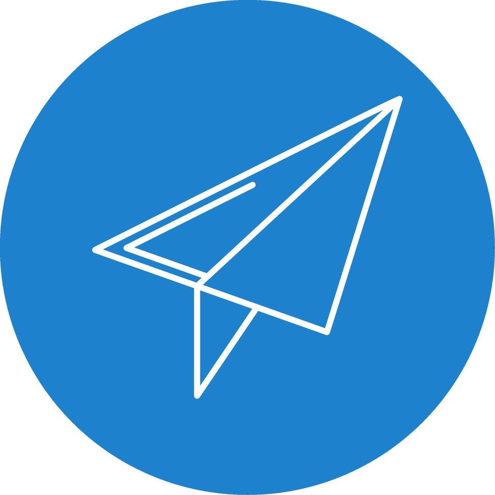 Paper Plane Line Circle color Icon vector