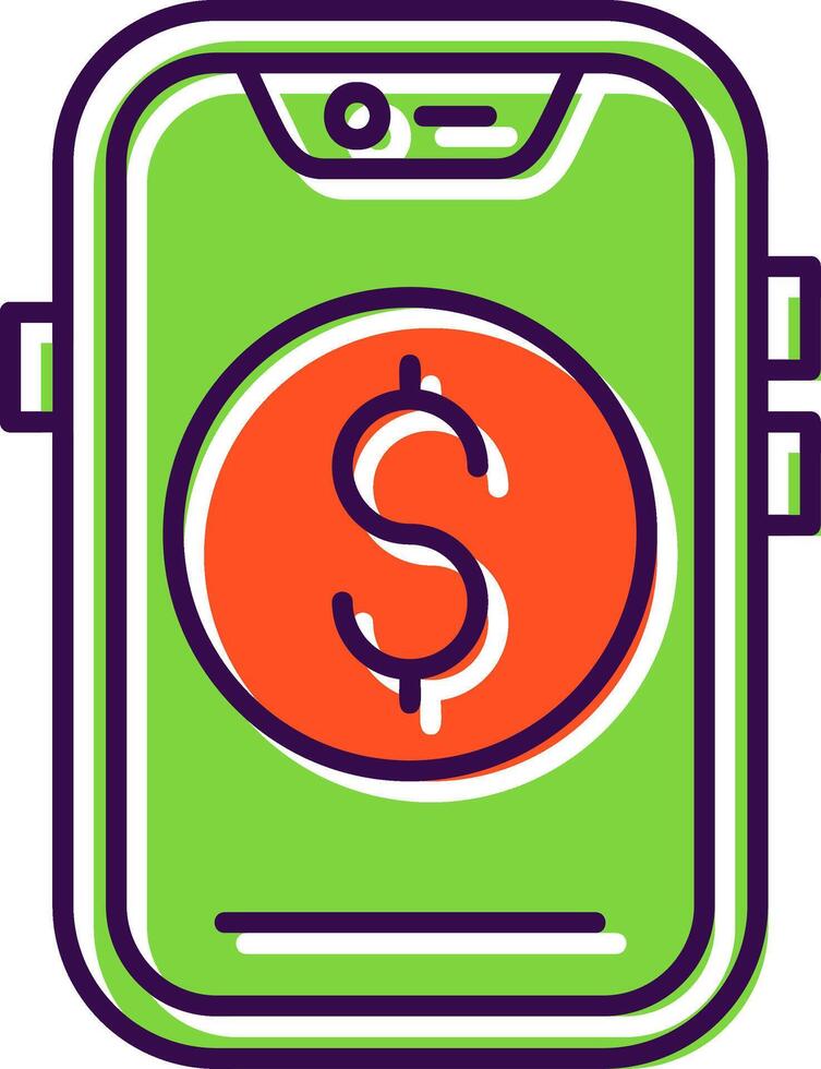 Dollar Filled Icon vector