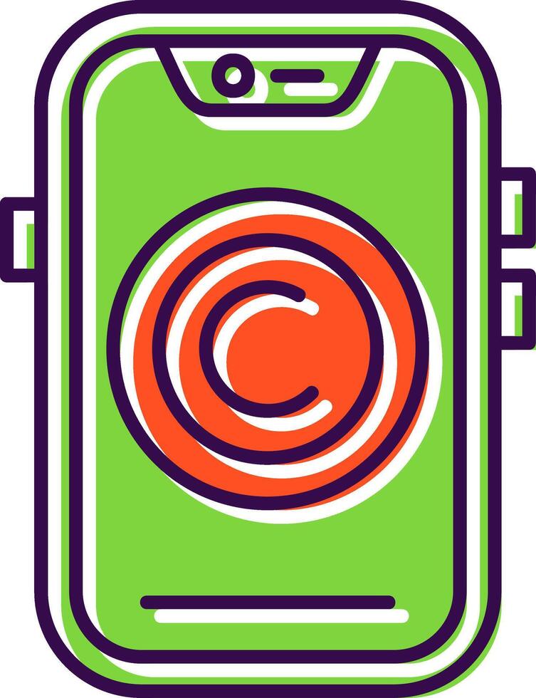 Copyright Filled Icon vector