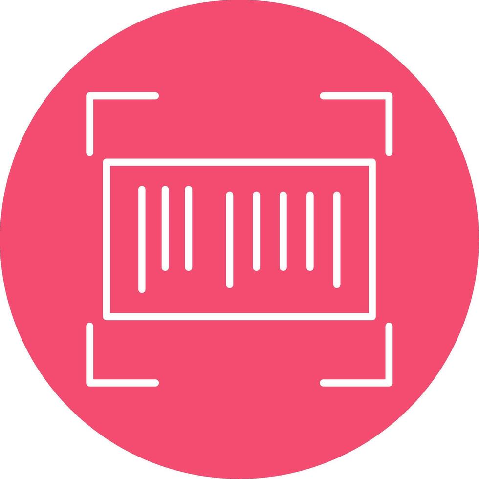 Barcode Line Circle color Icon vector