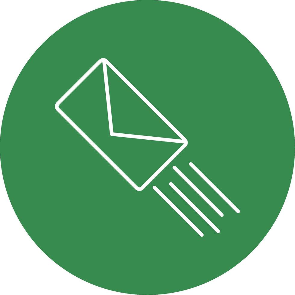 Express Mail Line Circle color Icon vector