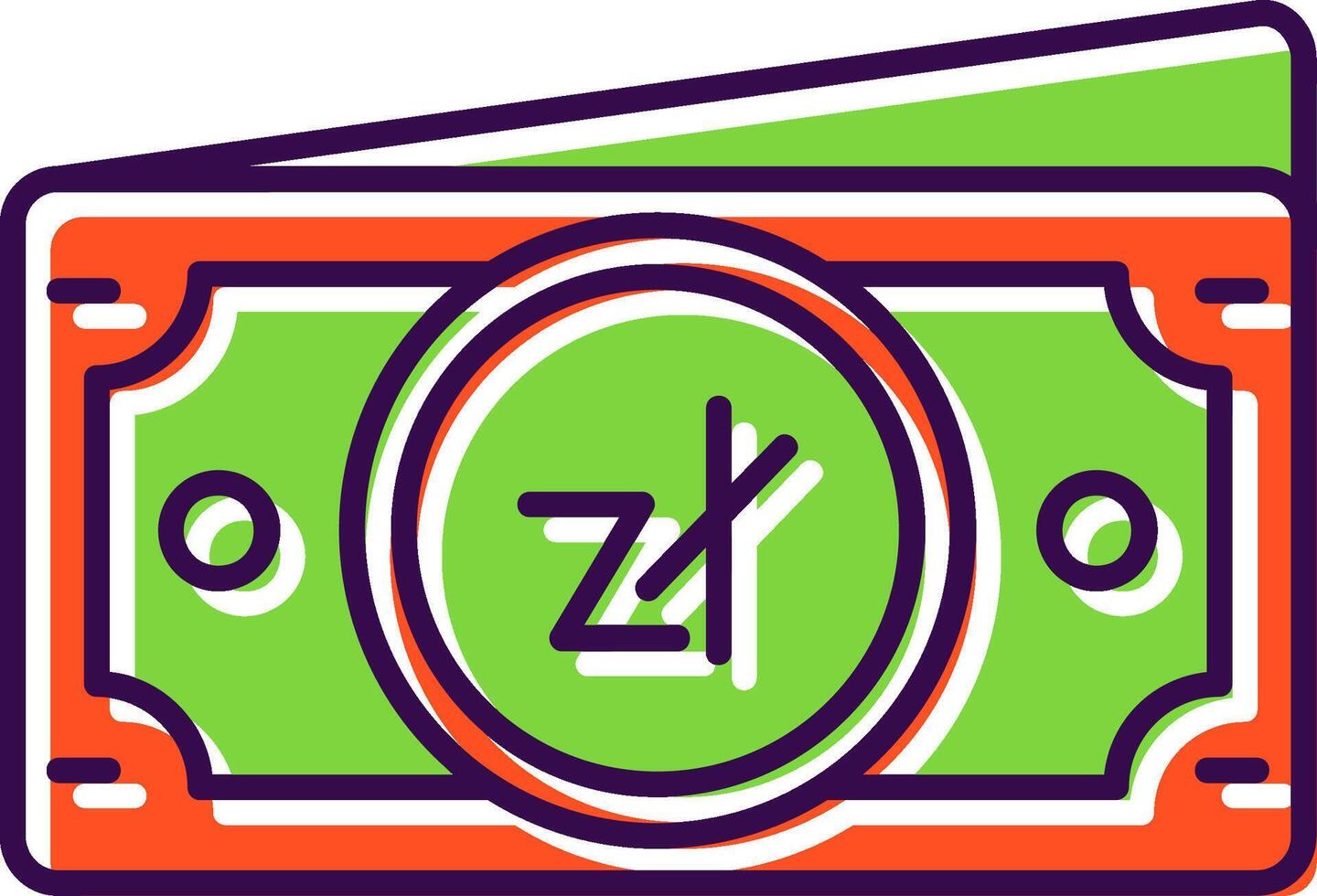 Zloty Filled Icon vector