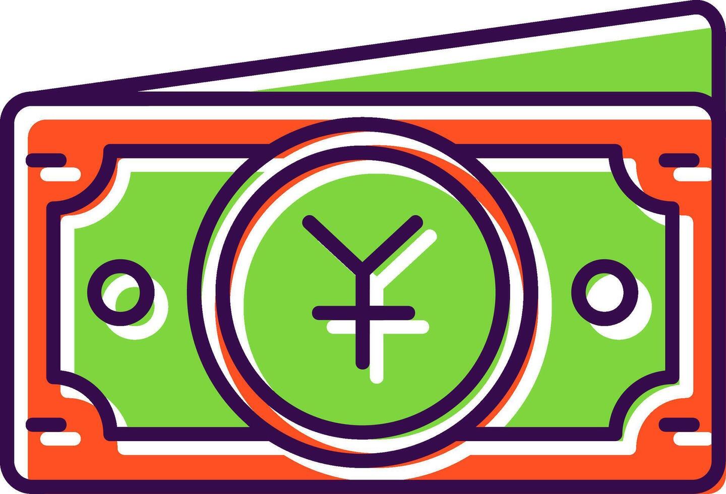 Yuan Filled Icon vector