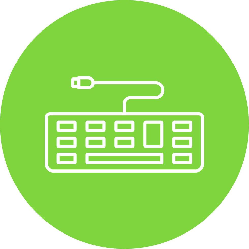 Keyboard Line Circle color Icon vector
