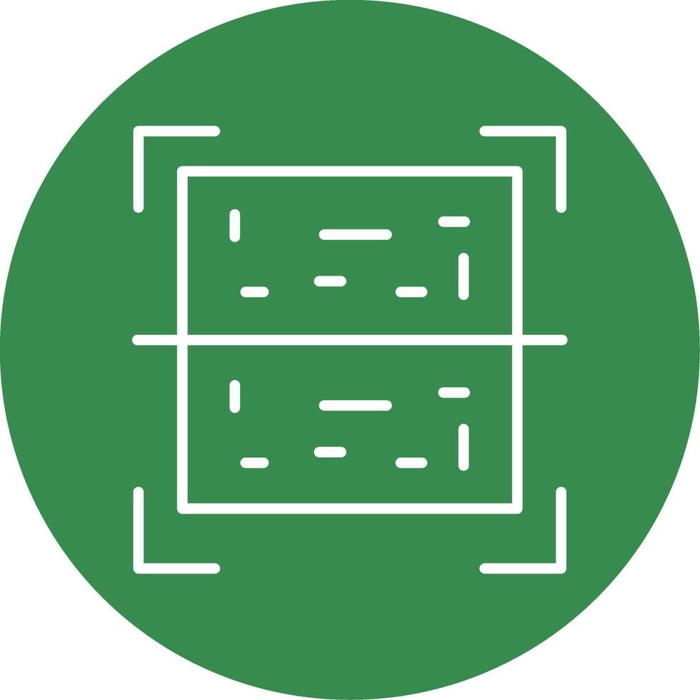 Qr Code Line Circle color Icon vector