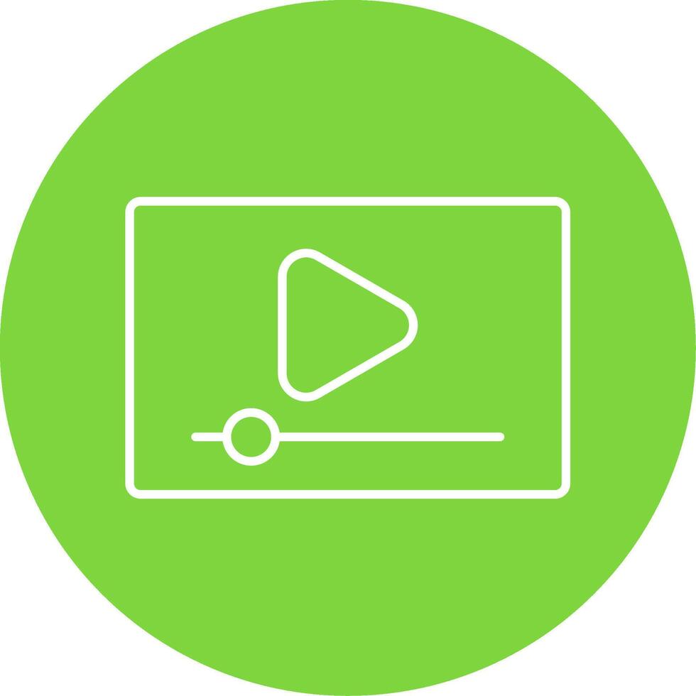 Video Line Circle color Icon vector