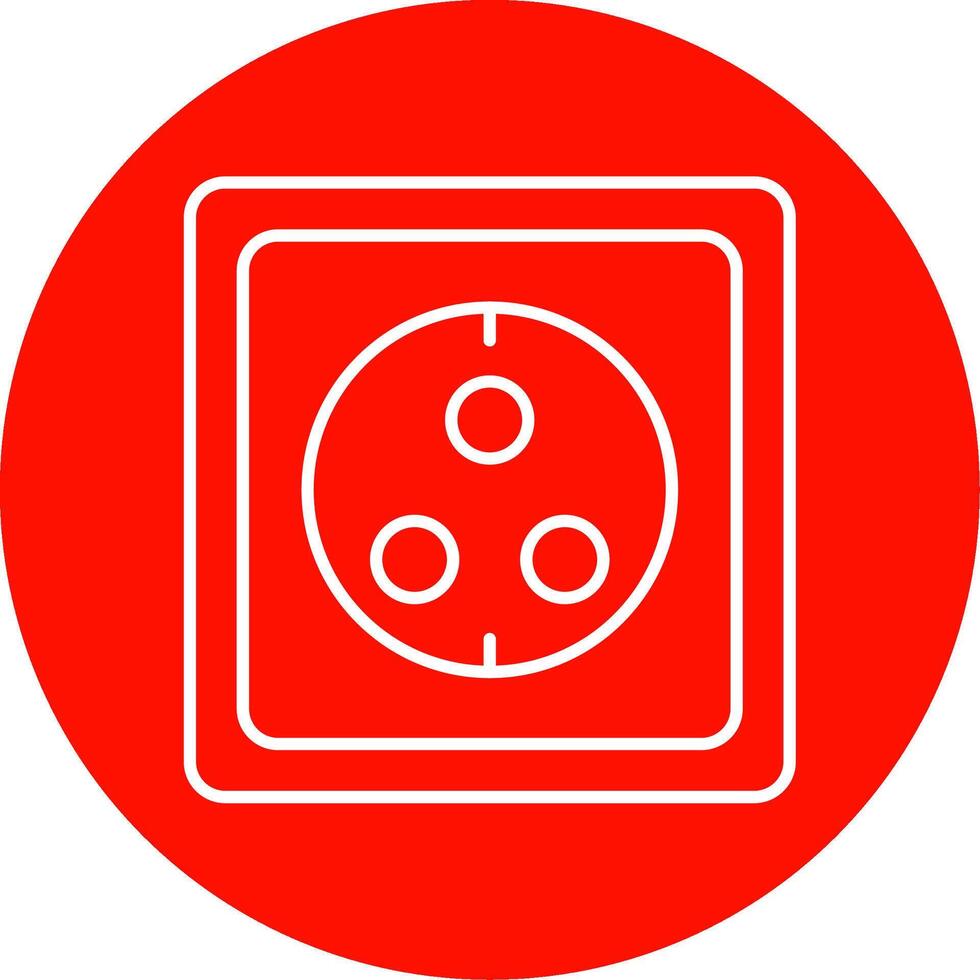 Wall Socket Line Circle color Icon vector