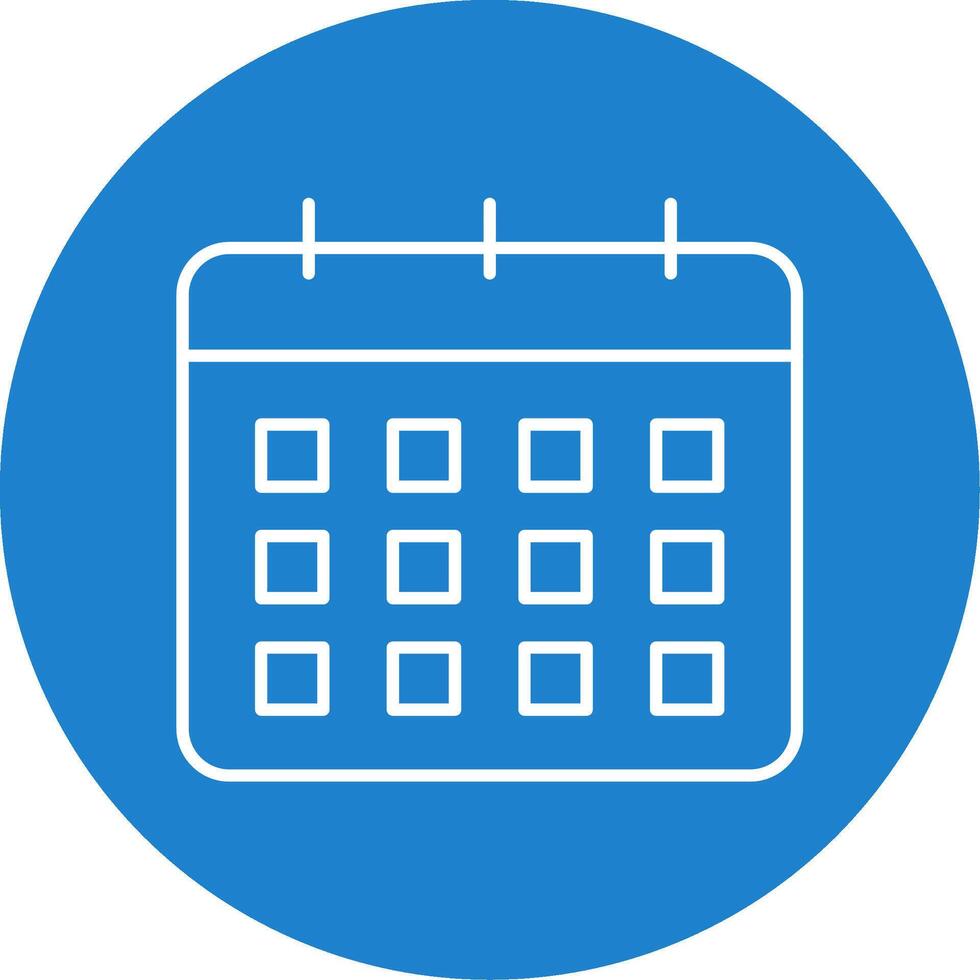 Calendar Line Circle color Icon vector