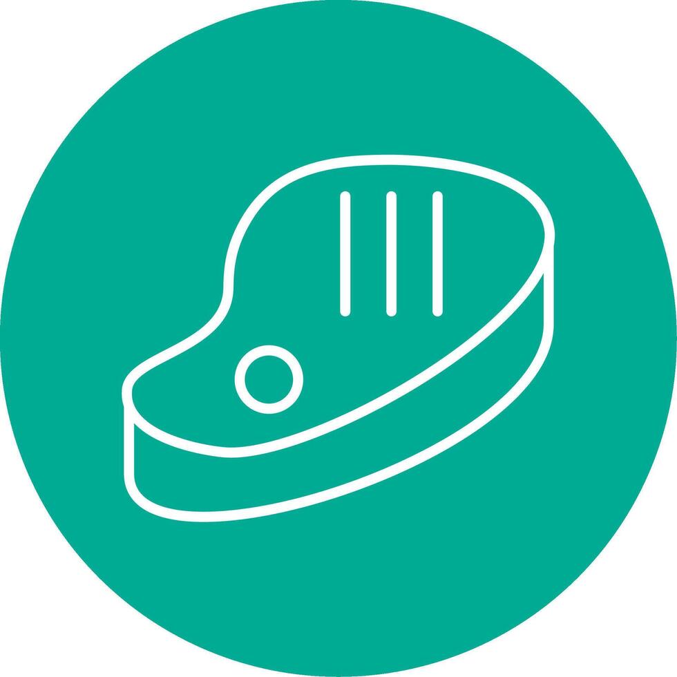 Meat Line Circle color Icon vector