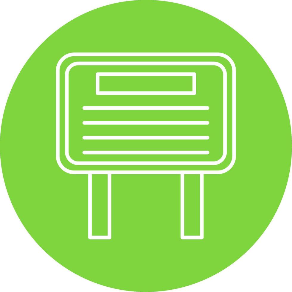 BillBoard Line Circle color Icon vector