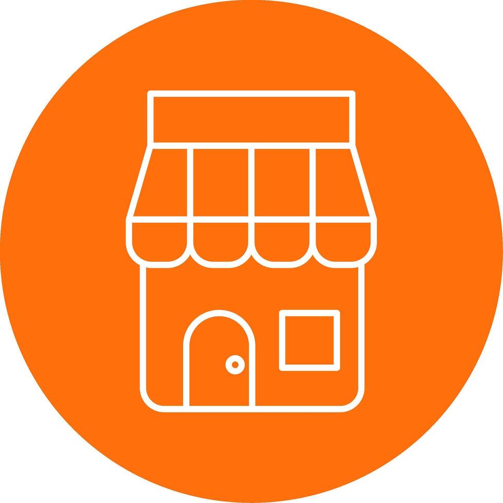 Shop Line Circle color Icon vector