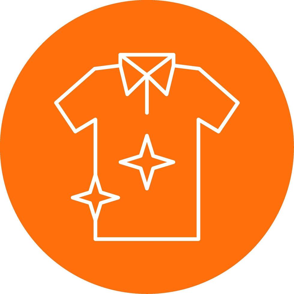 T Shirt Line Circle color Icon vector