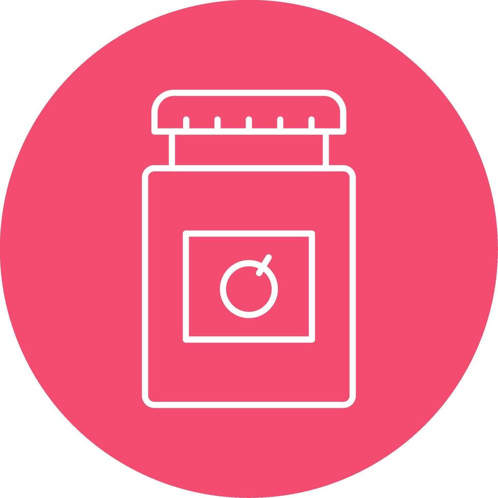 Jam Jar Line Circle color Icon vector