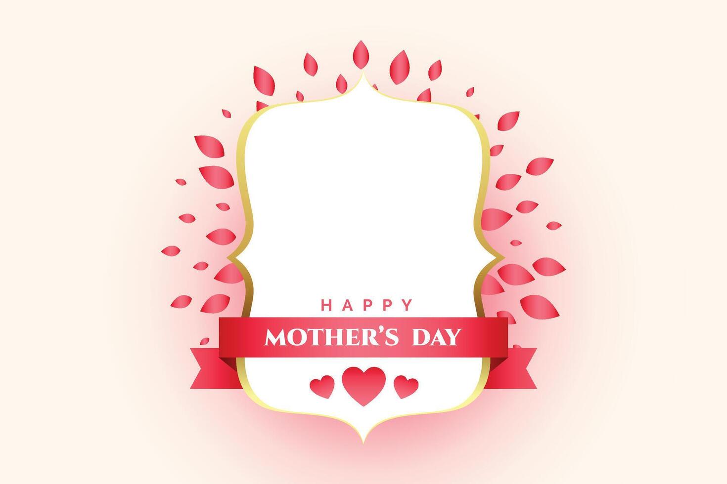 mother's day decorative label with text space vector