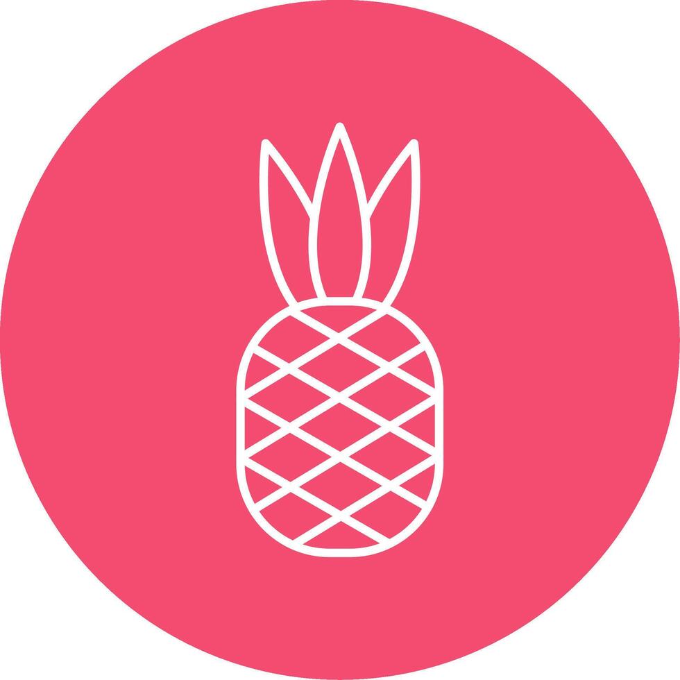 Pineapple Line Circle color Icon vector