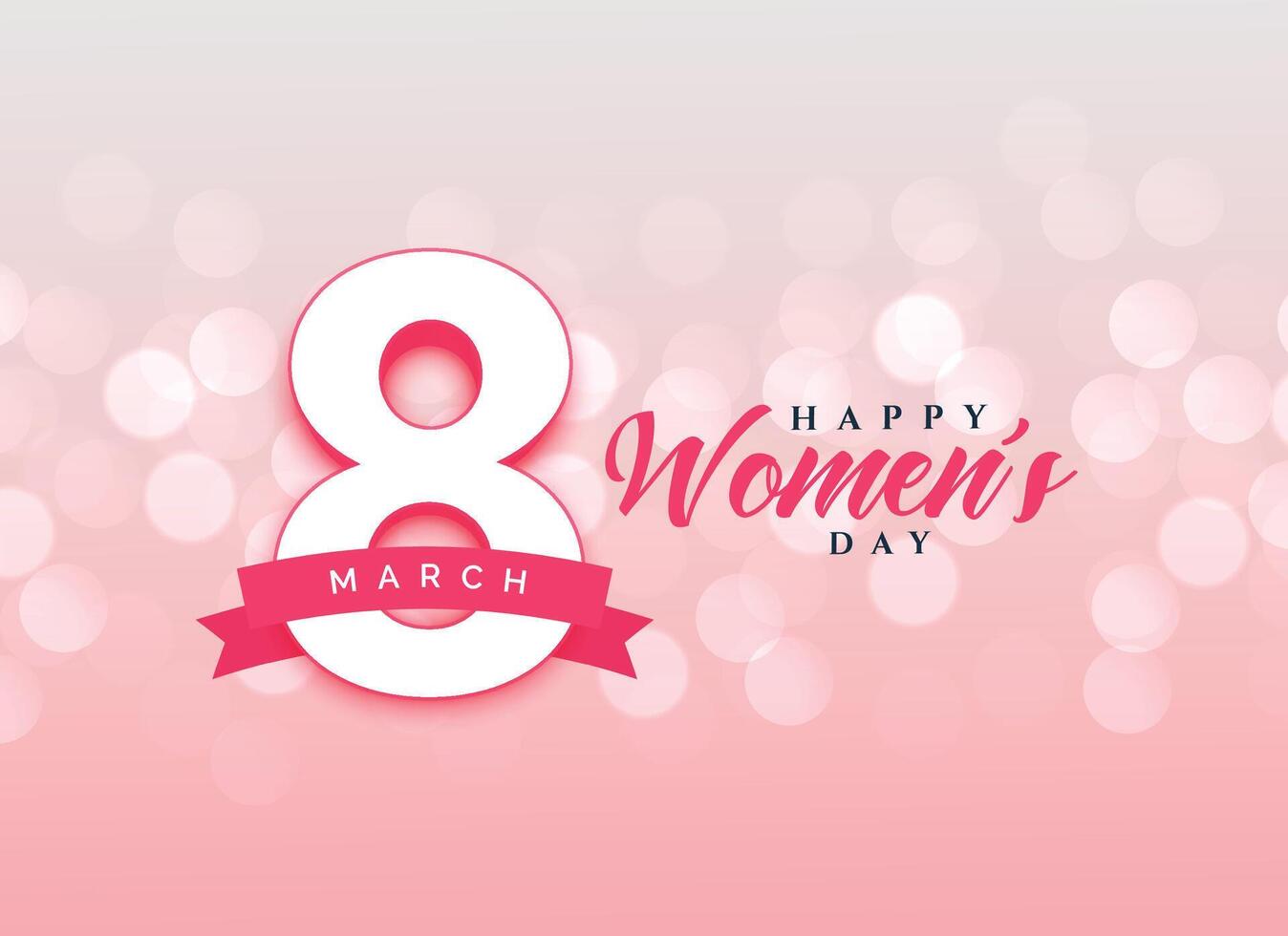 lovely happy women's day celebration card design background vector