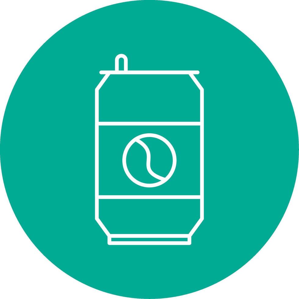 Soda Can Line Circle color Icon vector