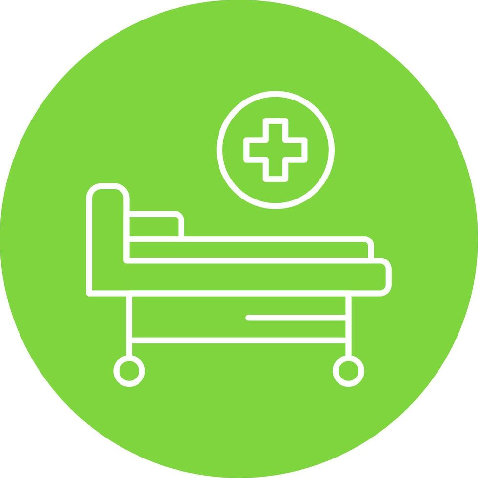 Hospital Bed Line Circle color Icon vector