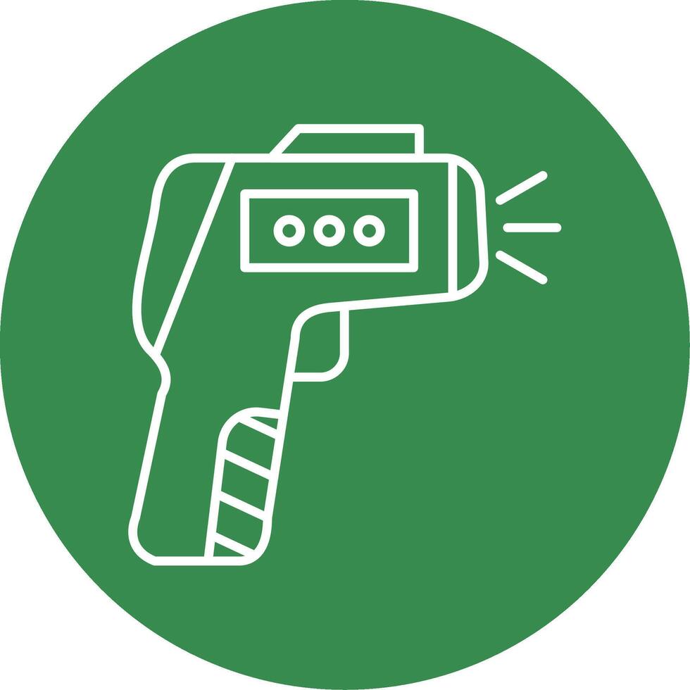 Thermometer Gun Line Circle color Icon vector