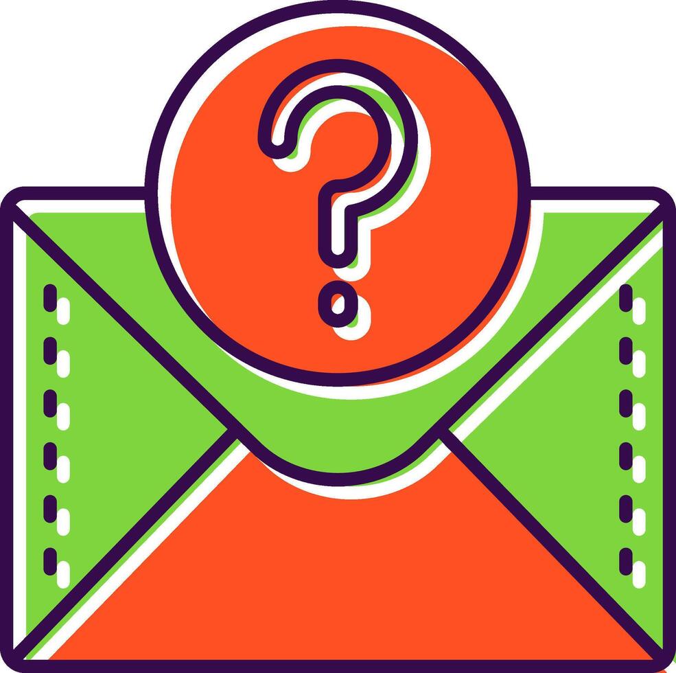 Question mark Filled Icon vector