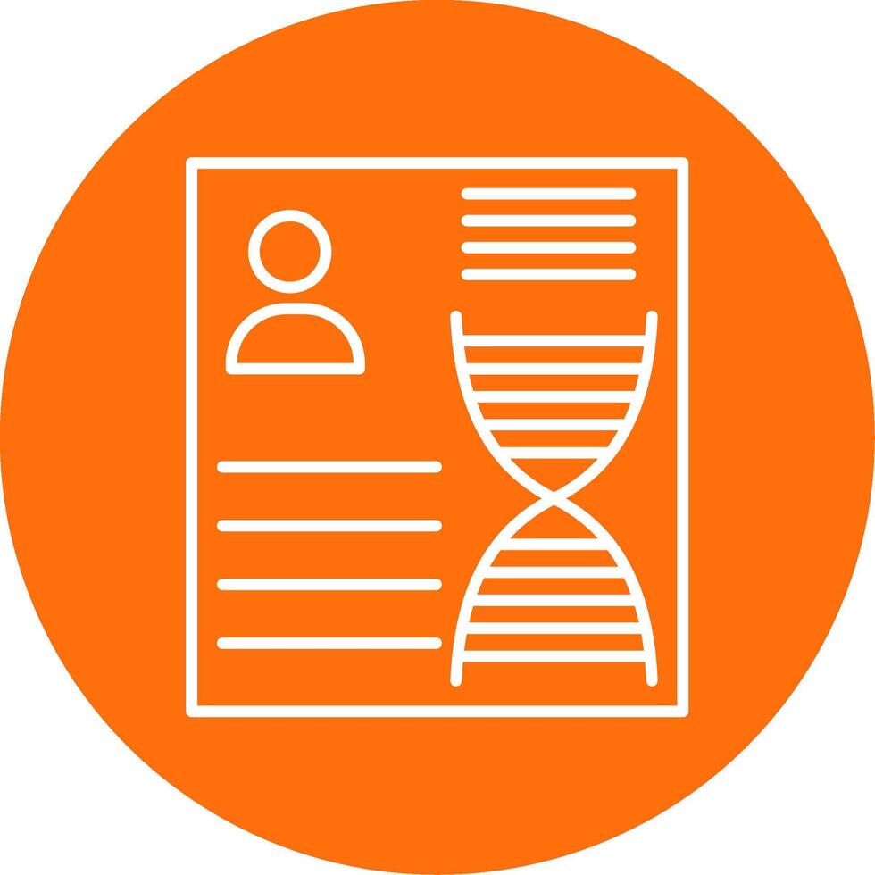 DNA Line Circle color Icon vector